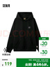 森馬（Semir）衛(wèi)衣男冬季文藝刺繡時(shí)尚情侶加絨套頭上衣 黑色90001 165/84A/S 曬單實(shí)拍圖