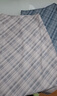 寶格妍韓國chic春季法式復古高腰遮跨百搭撞色格子包臀裙魚(yú)尾裙半身裙女 灰藍 M  95-105斤 曬單實(shí)拍圖