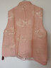 金三塔保暖內衣女真絲提花立領(lǐng)可外穿新中式絲綿冬保暖背心馬甲 粉米松鳥(niǎo)1360 2XL 曬單實(shí)拍圖