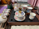井瓷瑯彩鎏銀蓋碗功夫茶具整套高端茶壺茶杯送長(zhǎng)輩領(lǐng)導(dǎo)母親實(shí)用禮物 掐絲銀琺瑯彩丨蓋碗茶壺10頭 曬單實(shí)拍圖