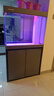 閩江（minjiang）魚(yú)缸水族箱客廳家用免換水底過(guò)濾簡(jiǎn)約現代輕奢超白玻璃鋁合金魚(yú)缸 簡(jiǎn)約款灰色（超白玻璃+鋁合金邊框） 長(cháng)80x寬38.7x高145（簡(jiǎn)約款D型） 曬單實(shí)拍圖