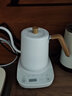 特萊雅 燒水壺辦公室泡茶壺電熱水壺手沖咖啡壺長嘴細口壺茶藝壺家用智能溫控恒溫一體電茶壺0.9L 漢玉白【智能控溫+金屬發(fā)熱盤+木紋提手】 曬單實拍圖