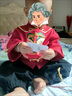 葉余周歲禮服男寶寶男寶抓周晏禮服春秋寶寶唐裝兒童中國風(fēng)男童漢服女 萌虎長袖+長褲 80 曬單實(shí)拍圖