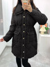 Olrain歐芮兒法式黑色羽絨服女冬季小香風(fēng)蝴蝶結翻領(lǐng)外套 黑色 S 曬單實(shí)拍圖