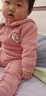 嬰兒衣服衛(wèi)衣套裝洋氣長(zhǎng)褲子春裝春秋幼兒男童女寶寶小童兩件套 粉紅色 80cm 曬單實(shí)拍圖