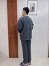 俞兆林（YUZHAOLIN）冬季睡衣男珊瑚絨長(cháng)袖套裝冬天青少年大碼加絨加厚可外穿家居服 NSCJF-T603深灰菱形格套頭 XL （建議125-150斤） 曬單實(shí)拍圖