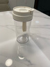 小北家Tritan透明咖啡杯隨手杯便攜水杯簡約防摔耐高溫運動塑料杯子 純白 500ml 1個 曬單實拍圖