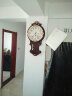 凯恩斯（KAIENSI） 挂钟客厅钟表欧式复古时钟摇摆石英钟表电波创意木质挂表家用 1340D-水仙花-霸.王扫秒机芯 16英寸 实拍图