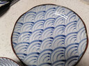 韓龍（HANLONG）日本進(jìn)口波佐見陶瓷餐具家用十草紋藍(lán)繪網(wǎng)紅米飯碗日式拉面碗湯碗 青海波大盤 曬單實(shí)拍圖