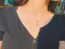 卓麥 和田玉平安鎖項鏈如意文藝古風女長命鎖骨鏈小眾設計感玉吊墜 和田玉平安鎖項鏈 金色 曬單實拍圖
