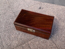 蟬廬酸枝實(shí)木精品首飾盒木質(zhì)文玩證件印章收納盒手鐲項鏈飾品盒獨板箱 交趾黃檀【24cm小號雙層+獨板】 曬單實(shí)拍圖