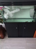 博宇（BOYU）免換水族箱過(guò)濾水泵燈led柜子一體仿生態(tài)金魚(yú)缸玻璃自循環(huán)1米客廳 鋁合金百搭黑色 免費上樓  標配 100長(cháng)30寬124高缸+柜 曬單實(shí)拍圖