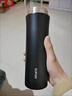 蘇泊爾（SUPOR）保溫杯316不銹鋼內膽雙層茶杯男女士過(guò)濾車(chē)載泡茶商務(wù)上班水杯子 儒雅黑【帶茶濾】380ml 曬單實(shí)拍圖