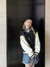 VEGA CHANG棒球服外套女2025春季新款設計感寬松顯瘦美式夾克上衣 棒球黑 M 曬單實(shí)拍圖
