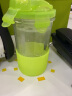 Glasslock耐热加厚玻璃杯钢化玻璃水杯进口杯子茶杯牛奶杯 绿色(无提绳) 500ml 实拍图