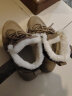 回力雪地靴子男靴棉鞋男士冬季保暖高帮马丁靴登山工装靴四季加厚棉靴 卡其-加绒工装款 39 实拍图