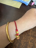XD可調節手鏈可穿3D小孔珠2mm細款防水鋼絲手繩手串半成品 長(cháng)款-25厘米適合手腕18-20厘米 紅色 曬單實(shí)拍圖