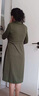 皮爾卡丹（pierre cardin）23年新款女裝襯衫連衣裙春秋季新款高端氣質(zhì)收腰顯瘦中長(cháng)款裙 綠色 L 106-116斤 曬單實(shí)拍圖