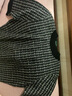 春竹春竹純羊毛格子圓領(lǐng)小香風(fēng)短袖套衫氣質(zhì)短袖針織毛衣女上衣 黑色 M 95CM 曬單實(shí)拍圖