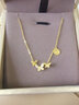 琳希黃金項鏈蝴蝶999足金吊墜短款鎖骨鏈金墜首飾送女友老婆禮物 足金999項鏈 蝶飛若舞-足金999項鏈 曬單實(shí)拍圖