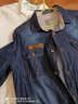 海西百頓（HAI XI BAI DUN）春秋季男士長(cháng)袖牛仔襯衫寬松大碼工裝純棉休閑襯衣男復古時(shí)尚上衣 牛仔藍 L 建議體重140斤左右 曬單實(shí)拍圖