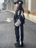 萱莉莉女童套裝春秋季兒童運動套裝休閑女童外套12歲女孩衣服女大童秋裝 XLL&黑色女童秋季套裝 160碼  建議身高150-160厘米 曬單實拍圖