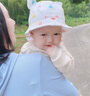 貝貝怡【官方發(fā)售】兒童漁夫帽夏季帽子寶寶防曬遮陽帽 白色 44cm(建議3-6個月) 曬單實拍圖