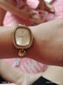 聚利時(shí)（Julius）韓國品牌時(shí)尚滿(mǎn)鉆橢圓形細軟皮帶手表女士小眾防水石英腕表JA-298 金色 曬單實(shí)拍圖