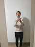 歐莎（OSA）半高領(lǐng)保暖羊毛打底針織衫女2025年冬季新款毛衣內(nèi)搭上衣 杏色 L 曬單實拍圖