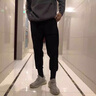 杰遜斯配馬丁靴休閑褲子男春秋季九分褲韓版修身小腳褲男士束腳哈倫褲潮 Y82-黑色（常規(guī)款） XL 曬單實拍圖