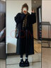 GARNUO毛呢外套女中長(cháng)款2026新款秋冬季小個(gè)子高級感黑色赫本風(fēng)呢子大衣 黑色 【常規內里】 L 【116-130】 曬單實(shí)拍圖