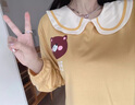 莫代爾純棉睡衣女春秋薄款長袖長褲娃娃領(lǐng)甜美可愛小熊印花家居服套裝 bear小熊套裝 L碼(適合體重98-120斤) 曬單實(shí)拍圖