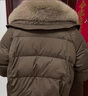 皮爾卡丹美拉德穿搭2025冬季新款羽絨服女韓版寬松絨領子白鴨絨面包服外套 咖啡色 高品質(zhì) M 130斤內(nèi) 曬單實拍圖