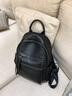 viney牛皮雙肩包女韓版百搭背包時(shí)尚大容量旅行包學(xué)院風(fēng)書(shū)包女生日禮物 【黑色】送老婆女朋友高級感實(shí)用輕奢休閑通勤大包 曬單實(shí)拍圖