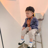 FNJ KIDS童裝男童套裝春秋2025新款洋氣休閑兒童三件套寶寶周歲禮服 男童三件套藍色 80 (建議身高70-80cm) 曬單實(shí)拍圖