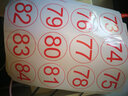 數字貼號碼貼大號9CM數字不干膠貼網(wǎng)吧運動(dòng)會(huì )活動(dòng)順序貼紙1-100號 73-84 曬單實(shí)拍圖