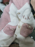 G.DUCKKIDS女童秋冬外套2025新款兒童冬裝洋氣大童毛毛衣夾棉加厚羊羔絨大衣 粉紅色 140 建議身高1米3 曬單實(shí)拍圖