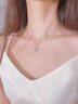 足銀999跳動(dòng)的心莫桑鉆石項鏈女高級感吊墜七夕情人節禮物送女友 【S925銀】莫桑石項鏈+手鏈 精美禮盒 曬單實(shí)拍圖