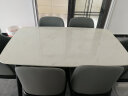 梵束 餐桌大理石实木餐桌椅组合 北欧现代简约轻奢长方形饭桌佛山家具 1.3米餐桌+6椅 实拍图