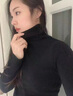 妃奧絨秋冬新款高領(lǐng)加厚毛衣女洋氣配大衣的內(nèi)搭修身堆堆領(lǐng)針織打底衫 黑色 厚款 M 曬單實(shí)拍圖