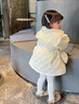 G.duck小黃鴨女寶寶保暖秋冬棉襖外套冬天加厚衣服冬裝洋氣韓版寶寶新款 M134白色 100 曬單實(shí)拍圖
