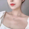 心言心語 鉑金項鏈女pt950白金時尚飾品跳動的心吊墜紀(jì)念日生日禮物送女友 鉑金愛心莫桑石項鏈（輕奢禮盒） 曬單實拍圖