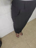 淘菲象女士垂感棉麻直筒長(cháng)褲夏季新款寬松顯瘦高腰薄款褲子女 深黑色-雙排扣 L【建議100-115斤】 曬單實(shí)拍圖