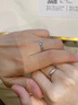 從愛(ài)之名情侶戒指一對男女999足銀對戒素圈求婚結婚七夕情人節禮物送女友 共渡愛(ài)河對戒【精美禮盒】 曬單實(shí)拍圖
