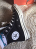 匡威（Converse）男鞋女鞋  黑白經(jīng)典款高幫帆布鞋常青款學(xué)生情侶運動(dòng)休閑鞋板鞋 高幫黑白/經(jīng)典熱推 37.5 曬單實(shí)拍圖