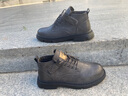 Jeep吉普男鞋冬季2025新款馬丁靴復古潮流工裝休閑皮靴百搭潮流高幫靴 太空灰色 41 曬單實(shí)拍圖