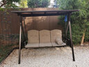 御藤美家（ROYAL RATTAN）秋千戶(hù)外家用網(wǎng)紅搖籃椅搖椅室內陽(yáng)臺庭院別墅鐵藝創(chuàng  )意吊椅 陽(yáng)光板巴厘島三人秋千 曬單實(shí)拍圖