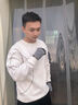 豹潛半指手套冬季男士韓版針織保暖防寒觸屏秋冬學(xué)生寫(xiě)字騎車(chē)毛線(xiàn)手套 淺灰色 【柔軟針織，舒適高彈】 曬單實(shí)拍圖