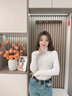 YRTD高端品牌  羊絨衫女100%山羊絨一線(xiàn)成衣秋冬高領(lǐng)修身打底加厚毛衣 白色 M碼【建議95-110斤】 曬單實(shí)拍圖