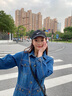 佰藍嬌2023春秋季女裝新款時尚高腰寬松百搭休閑褲牛仔連體褲工裝闊腿褲 圖片色 M 曬單實拍圖